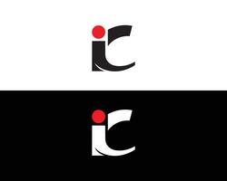 Abstract IC Letter Logo Icon Minimal Template. vector