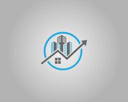 Real Estate Investment and Growth Logo Icon Design Modern Template. vector