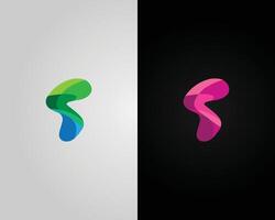 Abstract Letter S Logo Design with Smooth Shapes vector