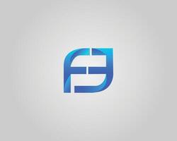 FE or EF Letter Initial Logo Design Icon Template vector