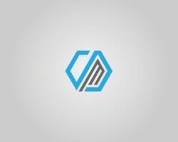 SM Letter Initial Logo Design Icon Template. vector