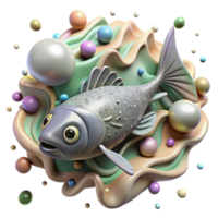 impressive modern Fish Killed by Toxic Algae Bloom Isolated premium png
