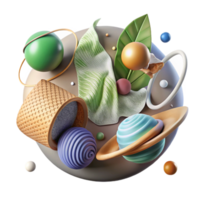 magnificent artistic Climate Change Resilience Dark Style Transparent Background original png