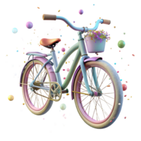 serene traditional Bicycle Front View Isolated Transparent Background professional png