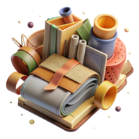 magnificent minimalist Bookbinding Tools Collection Transparent Background high quality png
