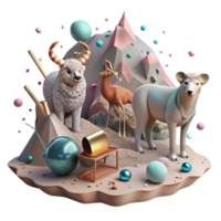 magnificent creative Endangered Fauna Mining Threat Transparent Background Soft Shadows exclusive png