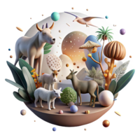 serene artistic Diminishing Wildlife Populations and Conservation Strategies Isolated Subtle Colors png