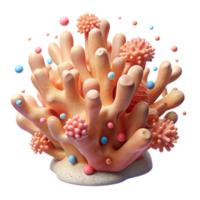 extraordinary rustic Dying Coral From Chemical Pollution Side View Isolated high resolution png