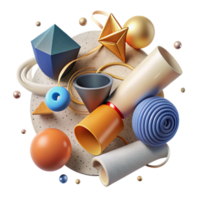 stunning artistic Abstract Teamwork Success Graph Isolated Element professional png