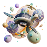 elegant abstract Drone Monitoring Olive Ridley Turtle Nest Transparent Background high quality png
