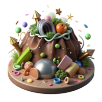 serene rustic Compost Heap with Garden Waste Isolated Element exclusive png