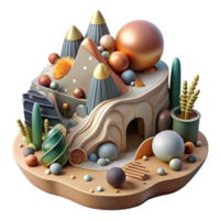 serene minimalist Disturbed Ecosystem Mining Intrusion Cutout Muted Colors high resolution png