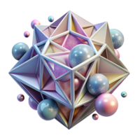 magnificent minimalist Crystal Structure Geometric Pattern Isolated high resolution png