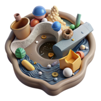 magnificent classic Contaminated Water with Sewage Runoff Top View Cutout premium png