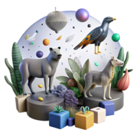 serene traditional Endangered Species Tracking with Ai Cutout authentic png