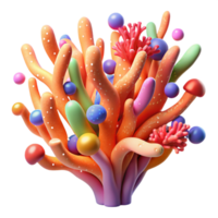 impressive classic Coral Branch Isolated Element Colorful Polyps authentic png