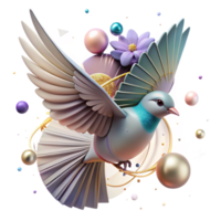impressive minimalist Bird in Flight Front View Transparent Element png