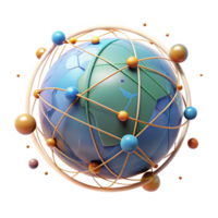 wonderful creative Earth Globe with Network Lines Transparent original png
