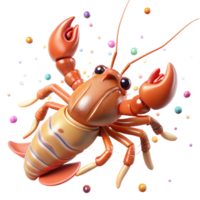 extraordinary minimalist Crayfish Cutout Detailed Claws Transparent Background png