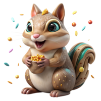extraordinary traditional Chipmunk Storing Food Winter Isolated Front View high quality png