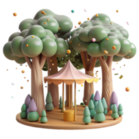 dramatic rustic Forest Canopy Top View Transparent Background Cutout high resolution png