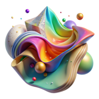 wonderful abstract Colorful Abstract Painting Side Angle Transparent high quality png