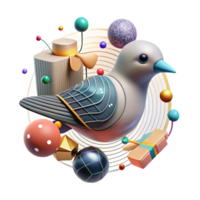 elegant vintage Ai Monitoring Bird Flight Patterns Isolated authentic png