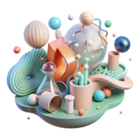 wonderful abstract Environmental Science Research Concept Isolated Element authentic png