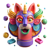 beautiful rustic Brightly Colored Totem Depicting Animal Spirits Isolated genuine png