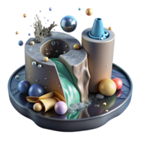 dramatic minimalist Chemical Waste Polluting Freshwater Source Cutout Transparent Background Macro View high resolution png