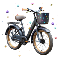 wonderful modern Electric Bike Side View Isolated Element authentic png