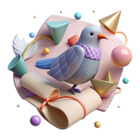 serene creative Bird Banding for Migration Research Isolated Element exclusive png