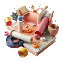 dramatic abstract Early Printing Tools Collection Transparent Background high resolution png