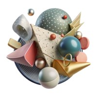impressive creative Abstract Shapes Perspective Composition Transparent Background genuine png