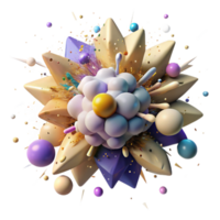 serene contemporary Dynamic Particle Explosion Cutout Transparent Background genuine png