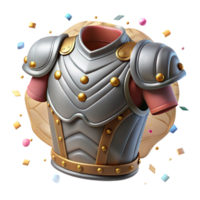magnificent abstract Antique Armor Cutout with Detailed Texture Isolated authentic png