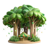 extraordinary modern Forest Canopy Lush Green Top View Transparent Background high resolution png