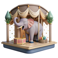 serene rustic Empty Elephant Enclosure Zoo Cutout png