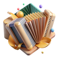 wonderful abstract Accordion Folded Bellows with Transparent Background premium png