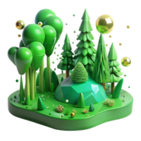 magnificent minimalist Forest Regeneration New Growth Bright Green Transparent high resolution png