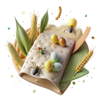 impressive abstract Cover Crops and Insects Isolated Top Down View original png