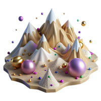 wonderful artistic Aerial View of Mountain Range Transparent Element exclusive png