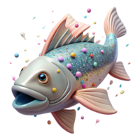 elegant artistic Detailed Carving of Fish Cutout Transparent Background original png
