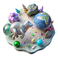 dramatic artistic Ai Mapping Endangered Species Distribution Transparent Background authentic png