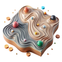 beautiful creative Detailed Topographical Map Contour Lines Cutout detailed png