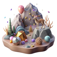 serene classic Endangered Fauna Mining Threat Transparent Background Soft Shadows professional png