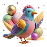 stunning rustic Colorful Bird Isolated on Transparent Background detailed png