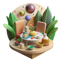dramatic abstract Eco Friendly Dining Practices Transparent Background Sustainable Cuisine high resolution png