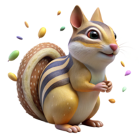 impressive rustic Chipmunk Stripes Detail Side View Isolated original png