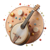 extraordinary classic Banjo Stringed Instrument Cutout with Rustic Style detailed png